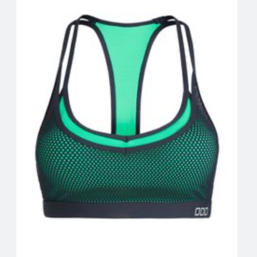 Green Mesh Sports Bra